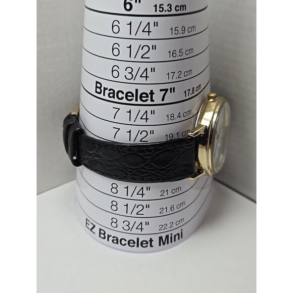 Timex Easy Reader Indiglo Gold Tone 35mm Quartz Watch Black New Battery WR 30M - Picture 7 of 13